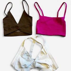 SOLD NWOT - Free People Intimately Bralette Bundle XS/S – White, Taupe & Pink